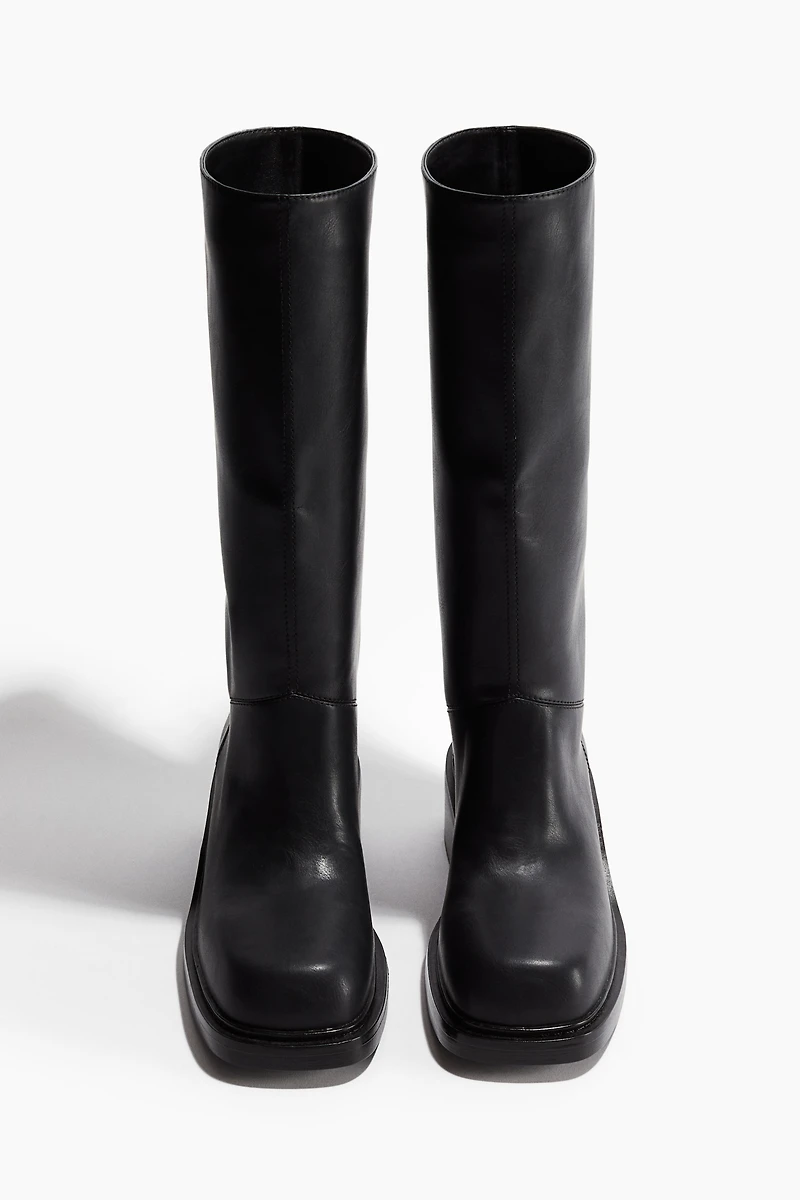 Block-Heeled Boots