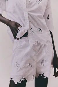 Eyelet-Embroidered Shorts