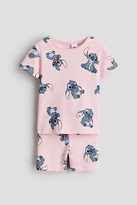 Snug Fit Printed Jersey Pajamas
