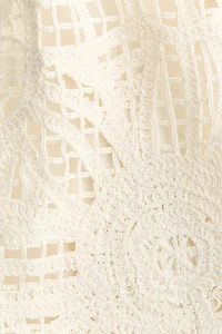 Asymmetric Crochet-Look Top
