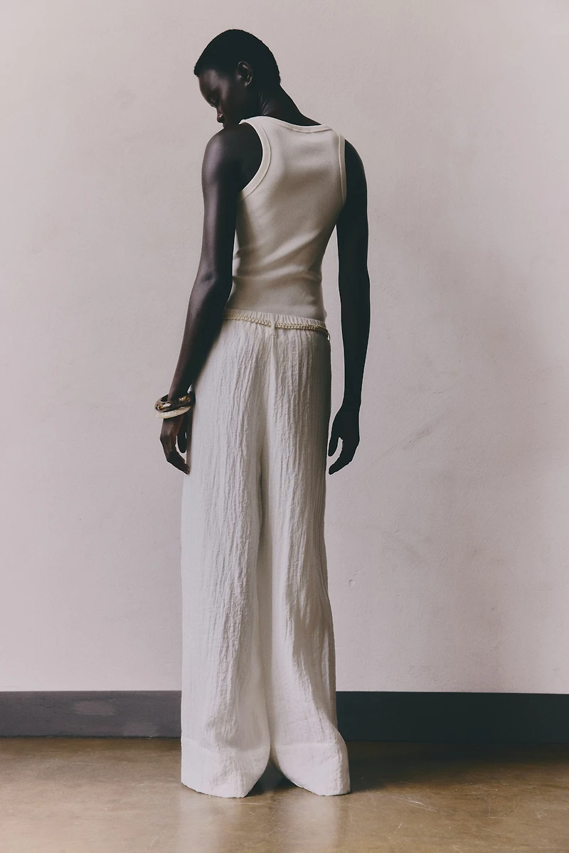 Pants with Macramé Belt