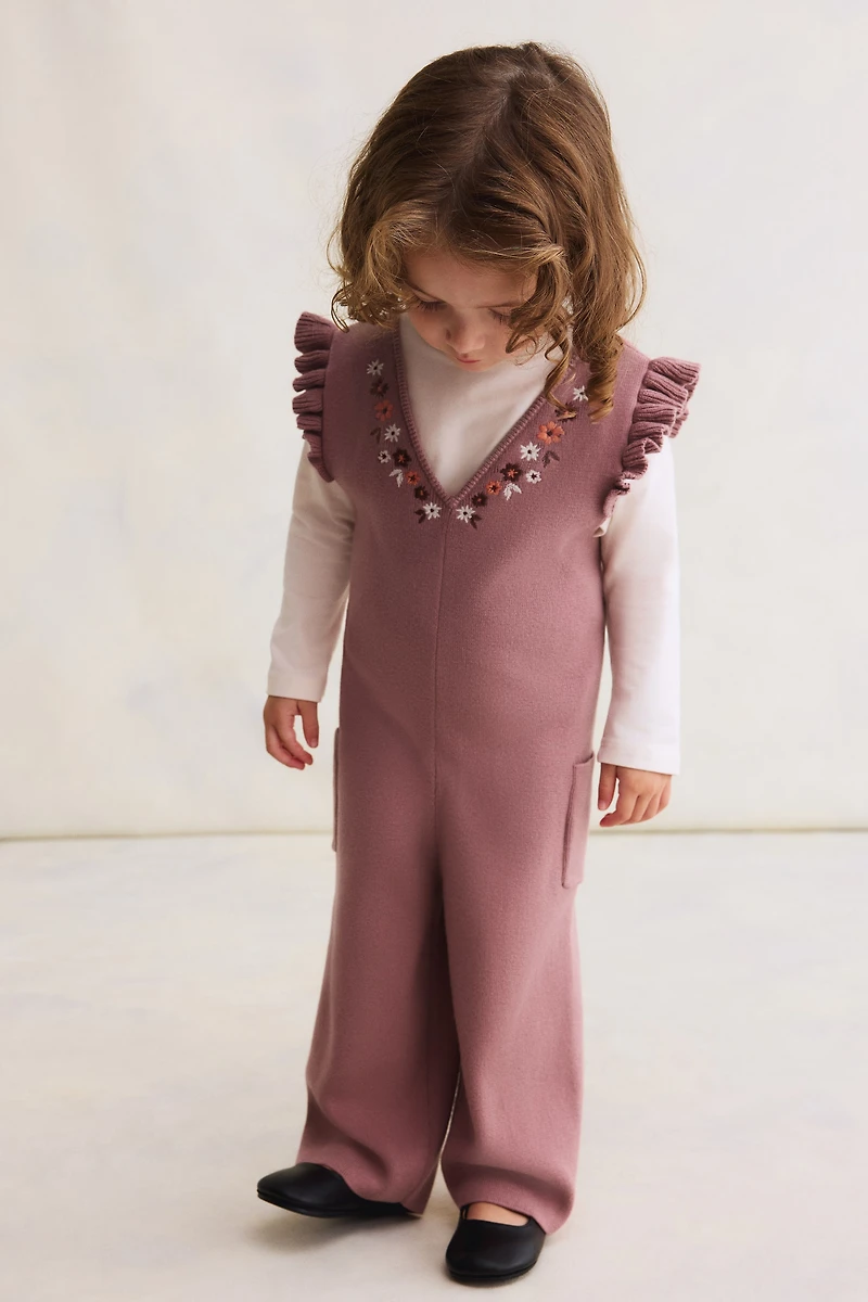 Embroidered-Detail Jumpsuit