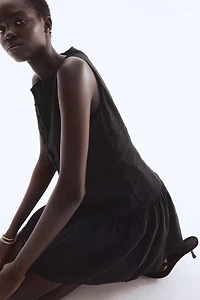 Linen-Blend Dress
