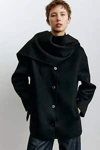 Manteau fait main en laine mélangée