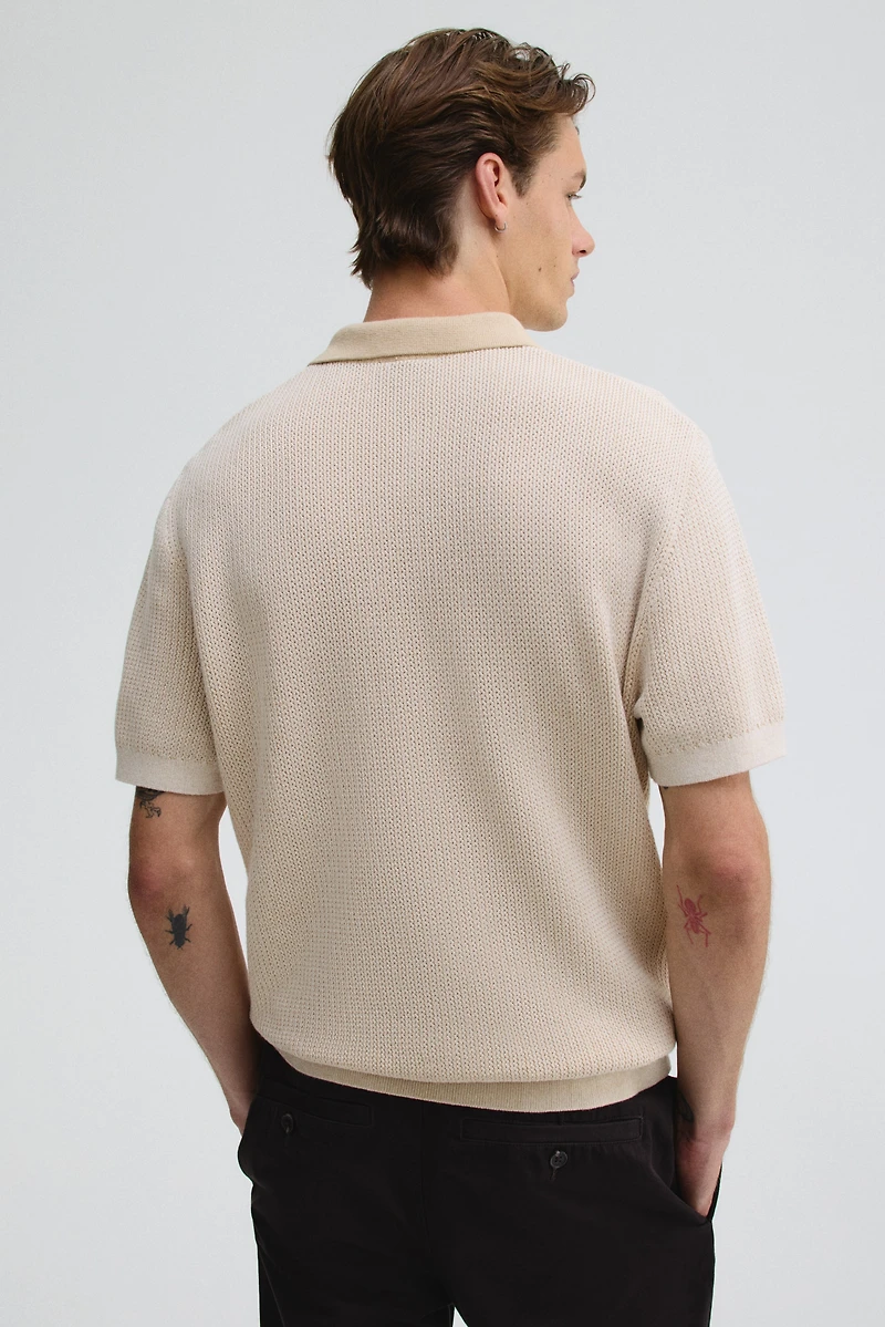 Regular-Fit Knit Polo Shirt