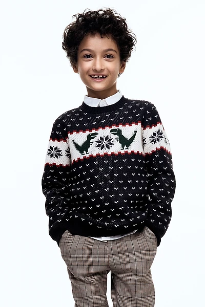 Jacquard-Knit Sweater