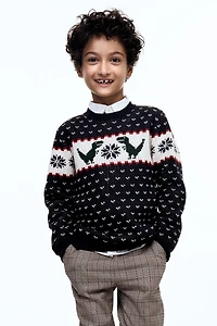 Jacquard-Knit Sweater