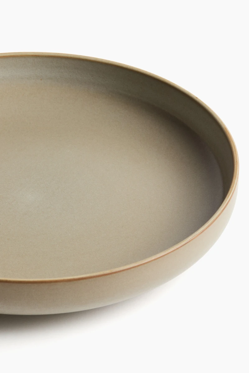 Reactive-Glaze Stoneware Serving Bowl