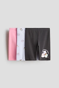 3-Pack Bike Shorts with Motif