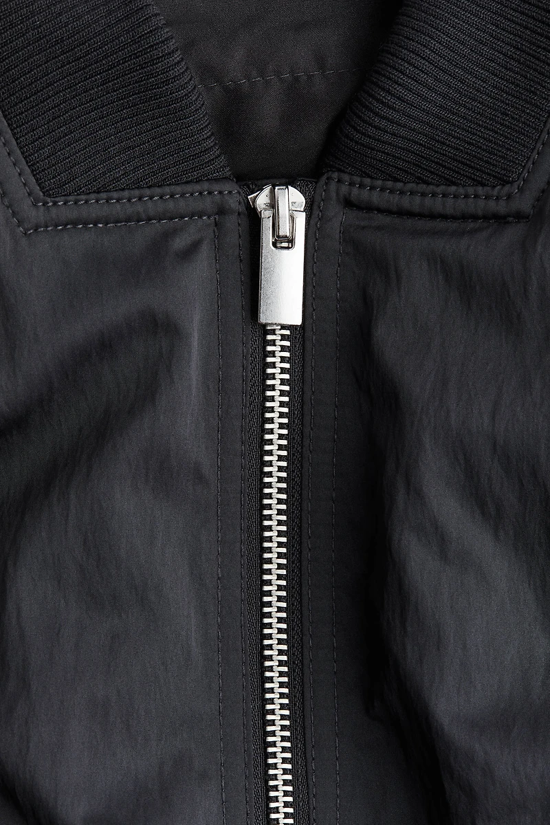 Bomber Jacket with Shoulder Pads