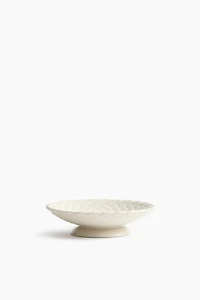 Small braided-look stoneware bowl