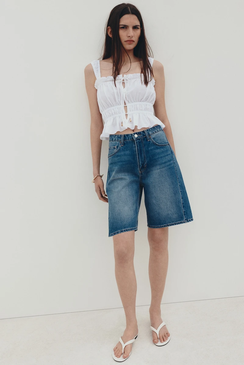 Denim Bermuda Shorts