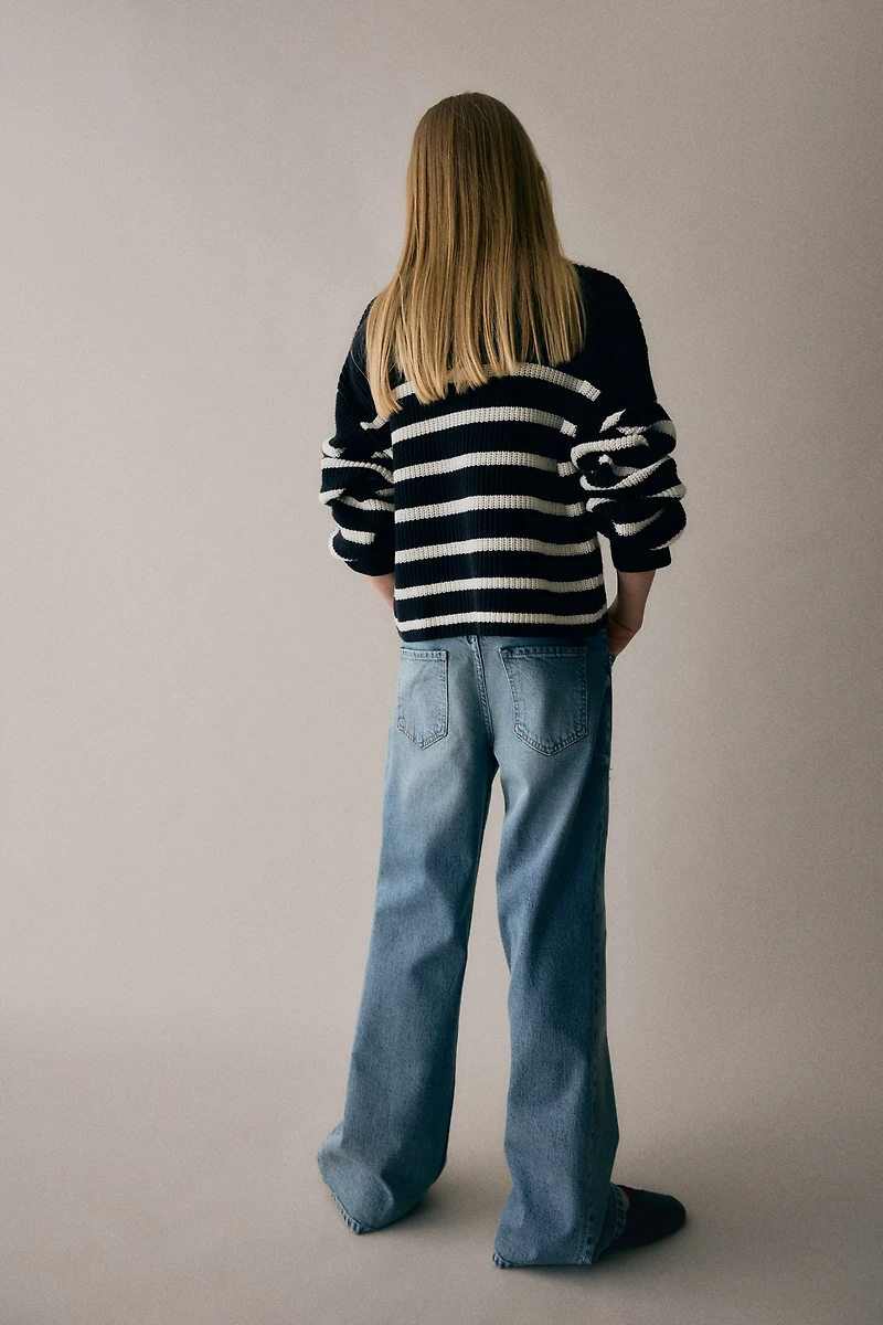 Jean ample coupe bottillon