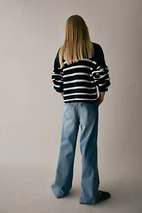 Jean ample coupe bottillon