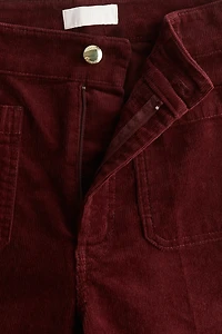 Pantalon évasé en velours côtelé