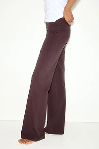 Pantalon en coton avec ceinture repliée