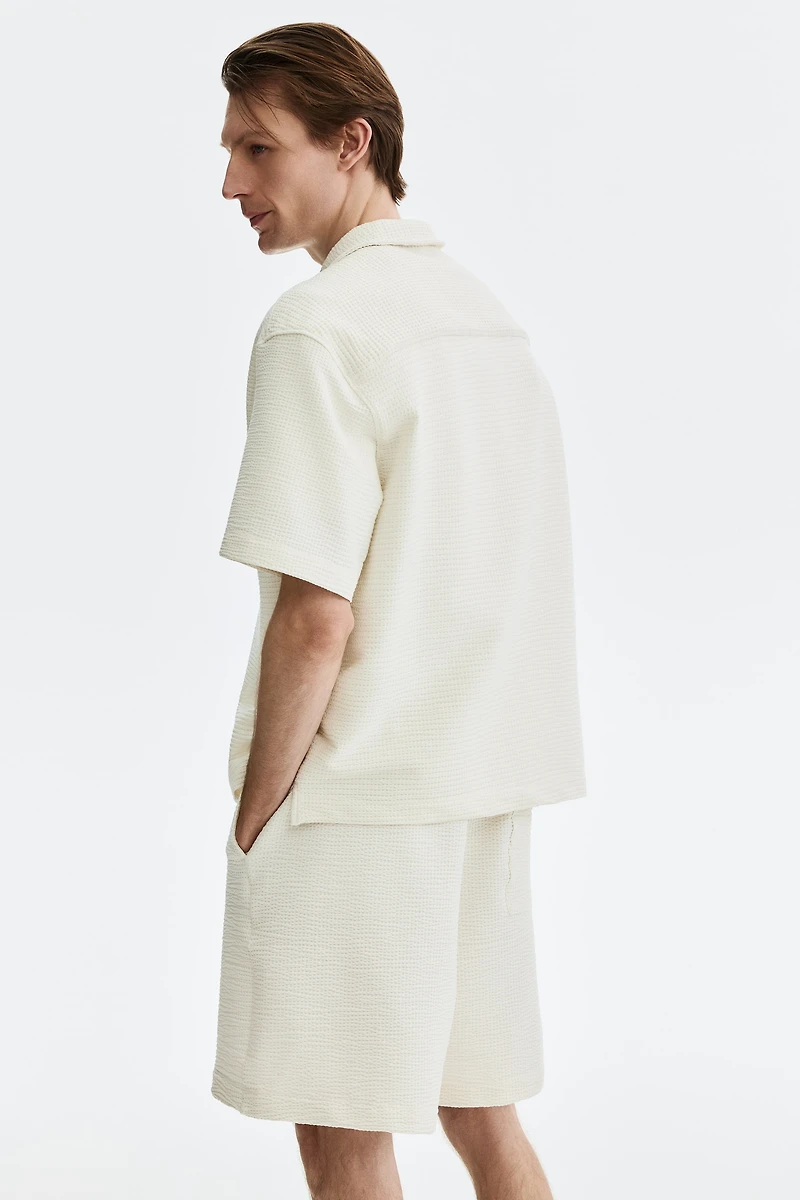 Relaxed-Fit Waffled Shorts