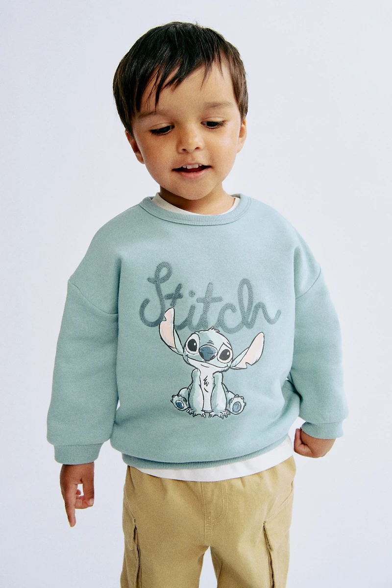 Motif-Detail Brushed-Inside Sweatshirt