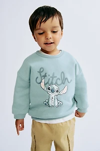 Motif-Detail Brushed-Inside Sweatshirt