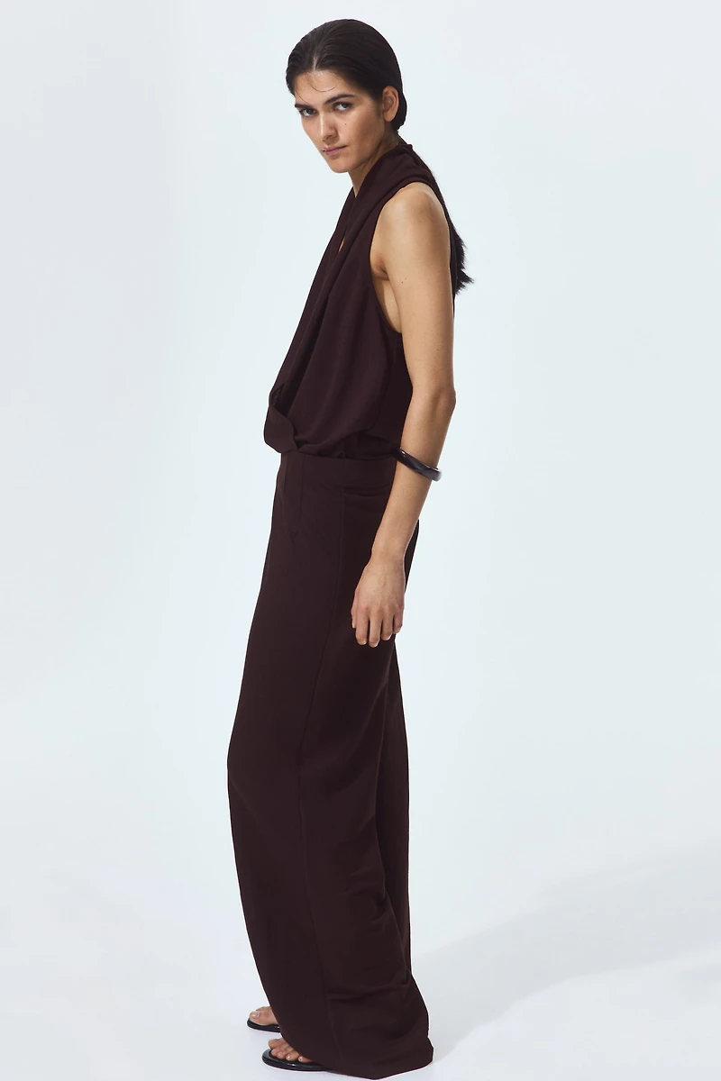 Wide-Leg Pull-On Pants
