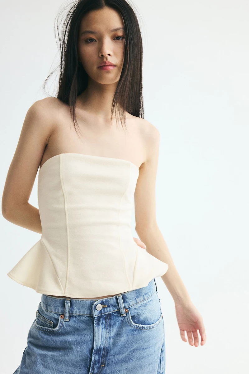 Bandeau Peplum Top