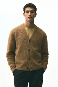 Loose-Fit Fuzzy Cardigan
