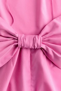 Bow-Detail Low-Back Dress