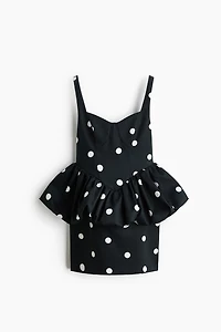 Printed Peplum Dress