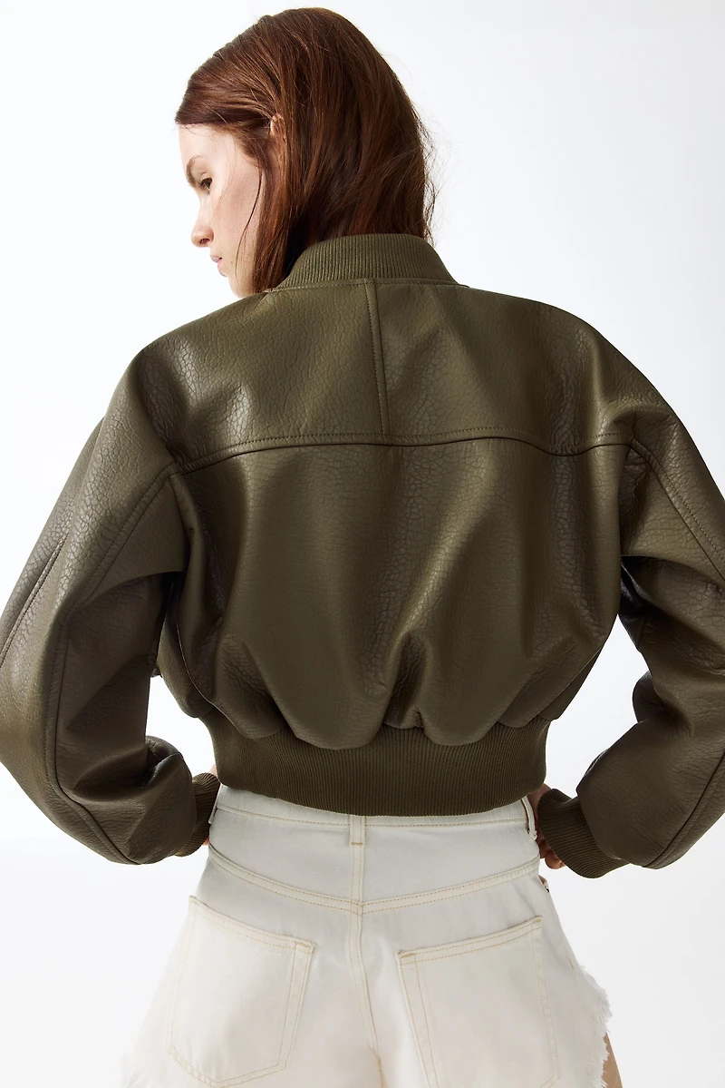 Coated Bomber Jacket