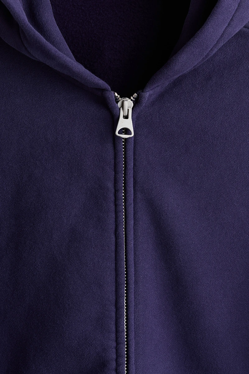 Veste à capuche grande taille fermeture éclair