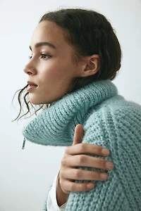 Cardigan with Zipper