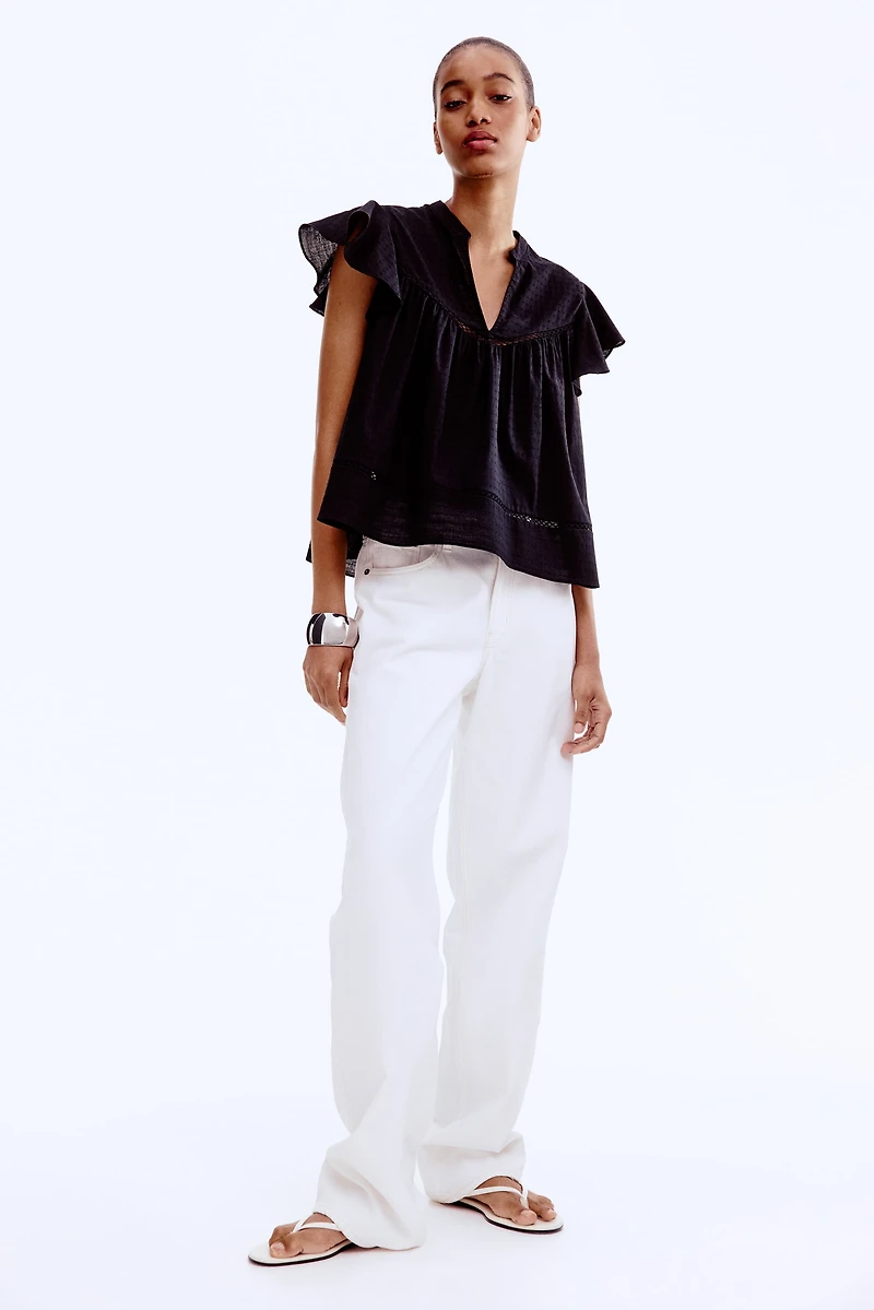 Dobby-Weave Blouse