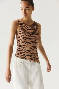 Asymmetric Cowl-Neck Top