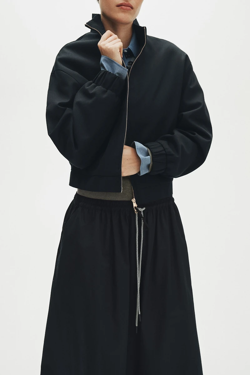 Cotton Skirt with Drawstring