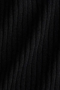 Lace-Trimmed Rib-Knit Dress