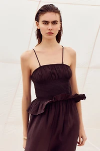 Ruffle-Trimmed Bandeau Jumpsuit