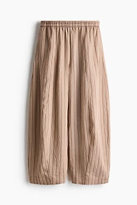 Pantalon jambes tonneau en modal mélangé