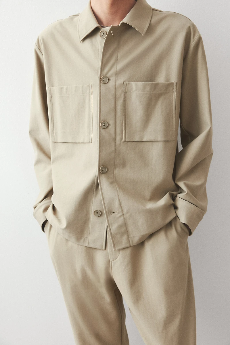 Regular-Fit Twill Overshirt