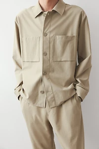 Regular-Fit Twill Overshirt