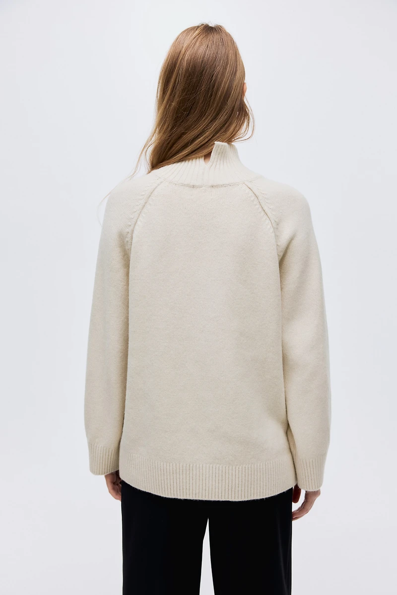Oversized Mock-Turtleneck Sweater