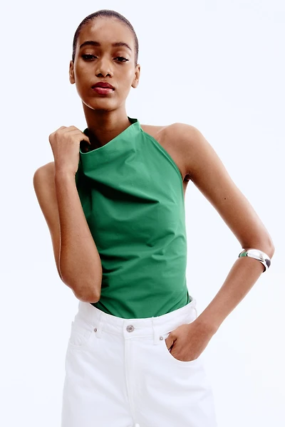 Draped Halterneck Top