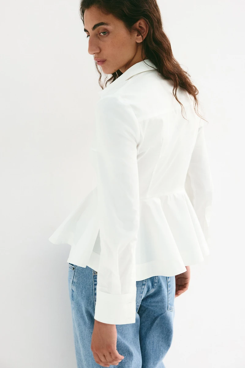 Chemise péplum en coton