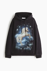 Printed Cotton Hoodie