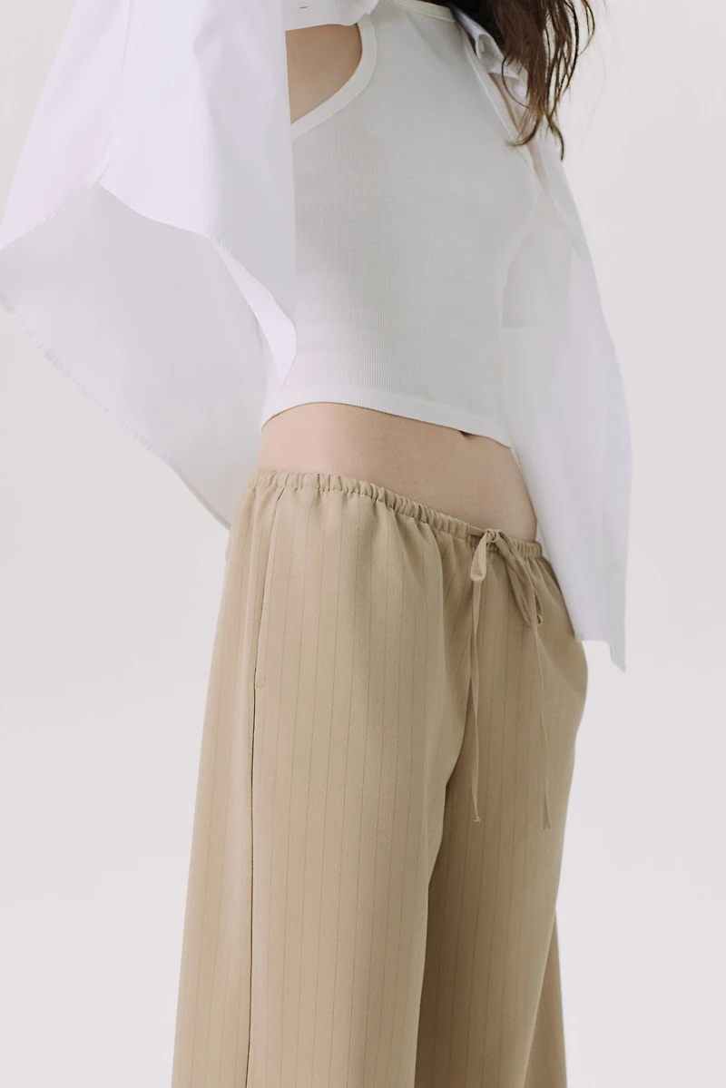 Twill Drawstring Pants