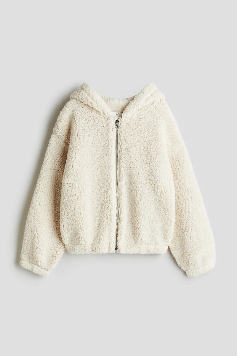 Veste à capuchon en polar fermeture éclair