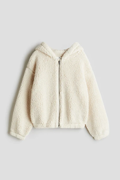 Veste à capuchon en polar fermeture éclair