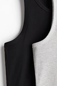 2-pack Slim Fit Ribbed Tank Tops