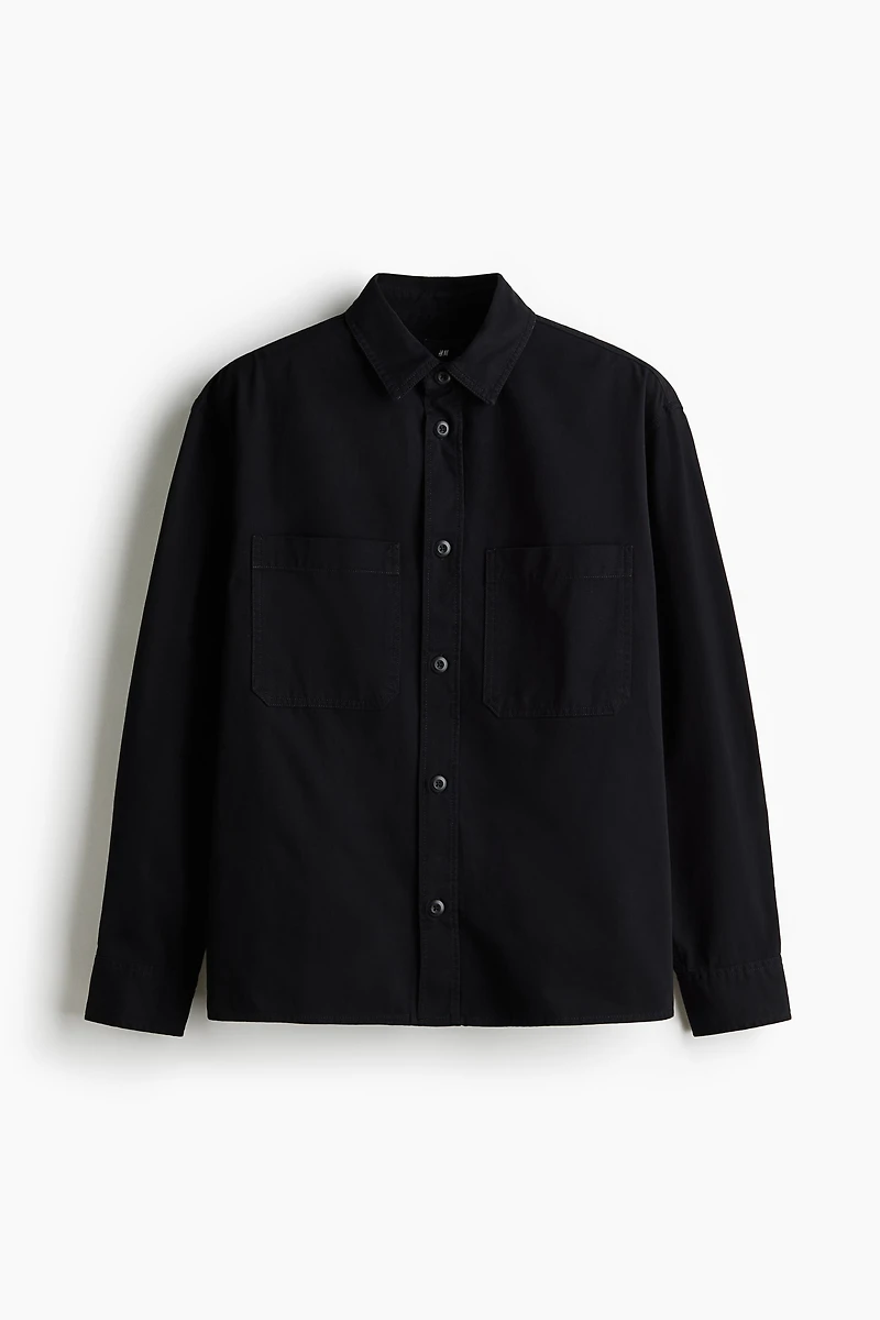Relaxed-Fit Twill Overshirt