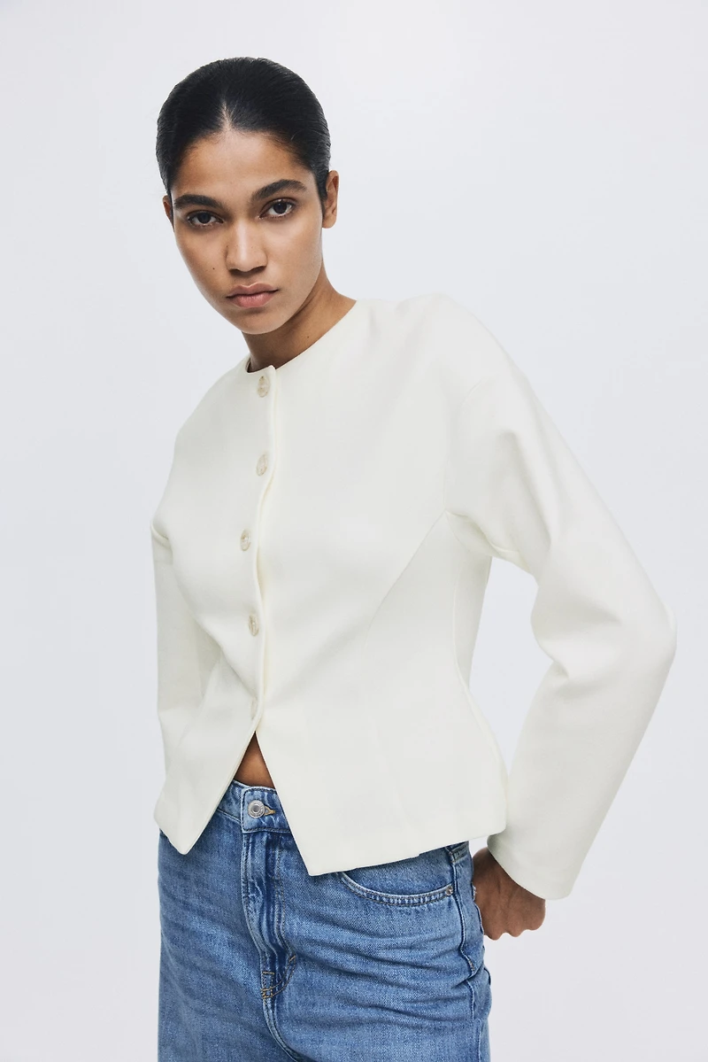 Collarless Scuba Blazer