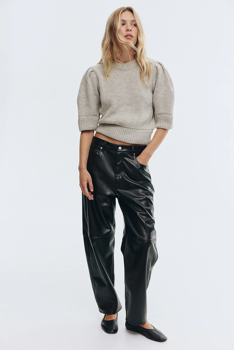 Haut en maille côtelée